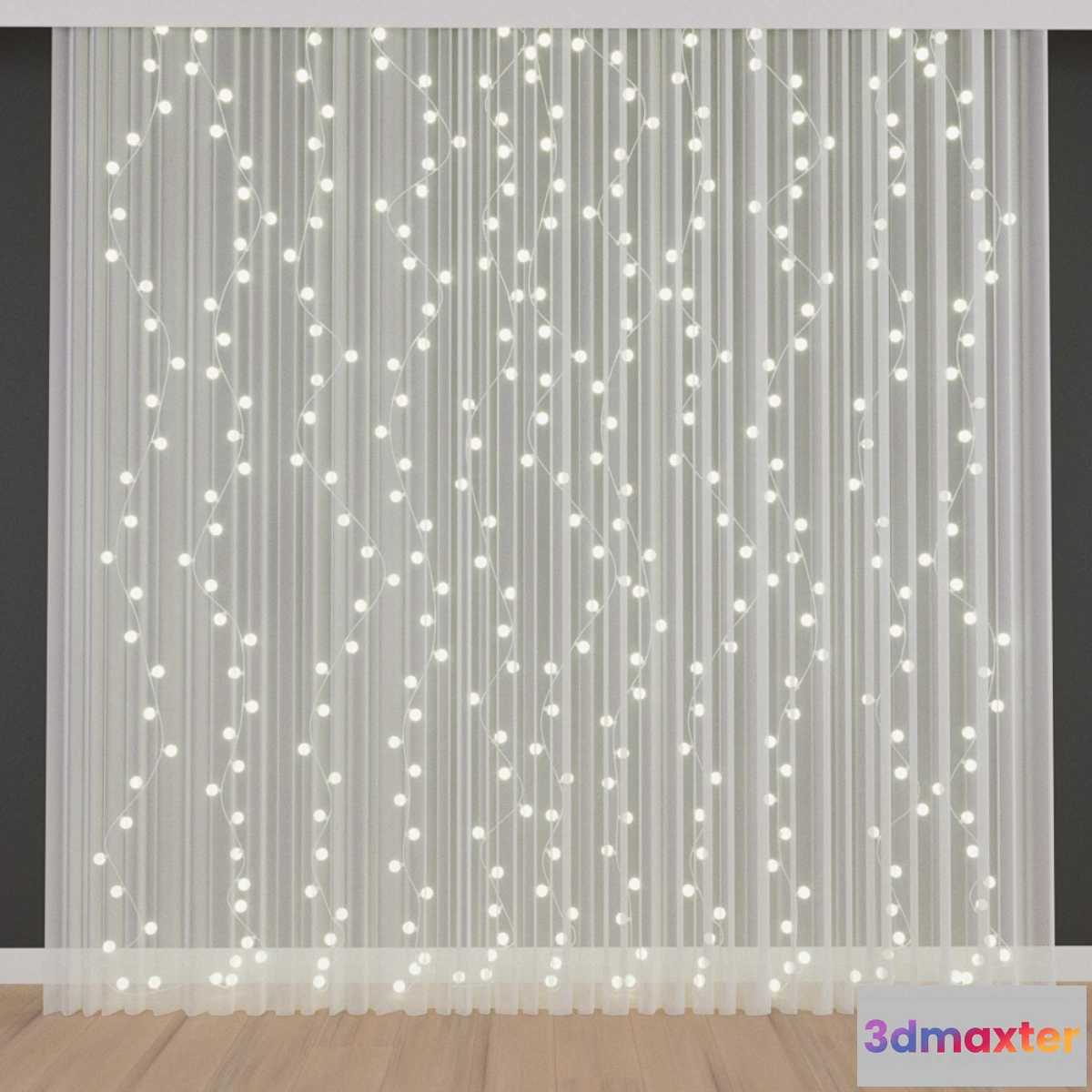 1478094 - Curtains with garlands 3D Max