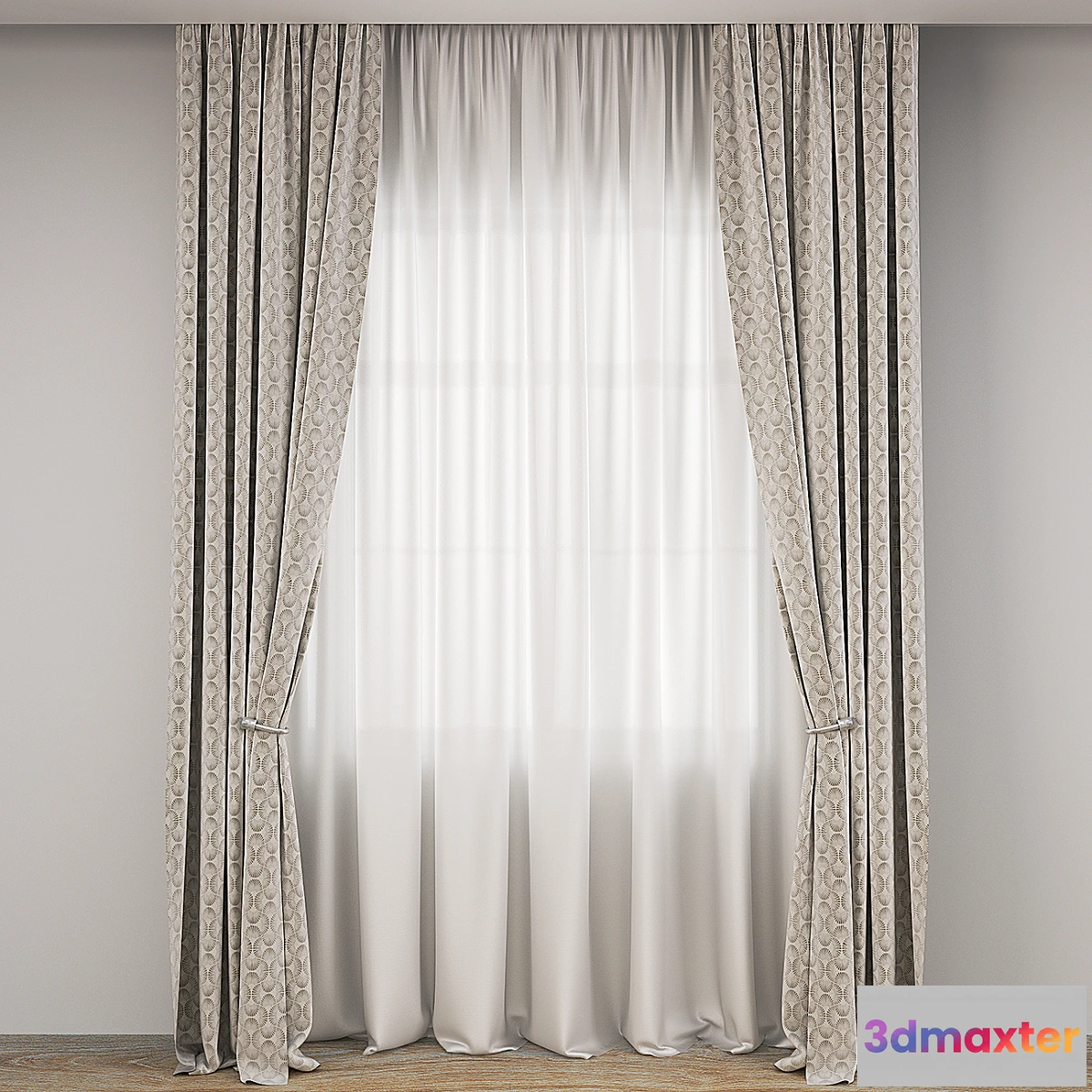 1478108 - Curtain with pick-up 3D Max