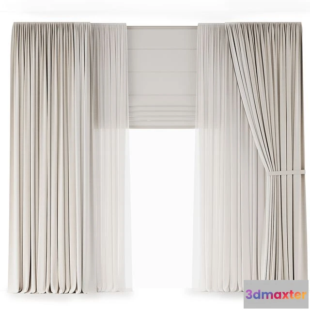 1542963 - Light curtains with tiebacks 3D Max
