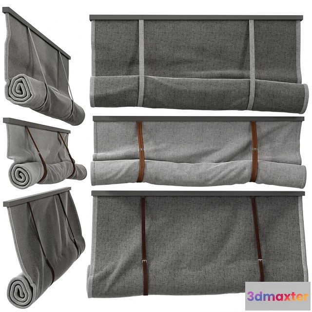1549599 - Roman blinds on straps 3D Max