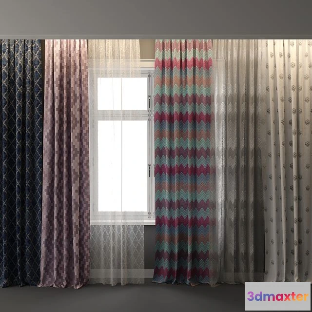 1551027 - Curtains For interiors with a window - 2 3D Max