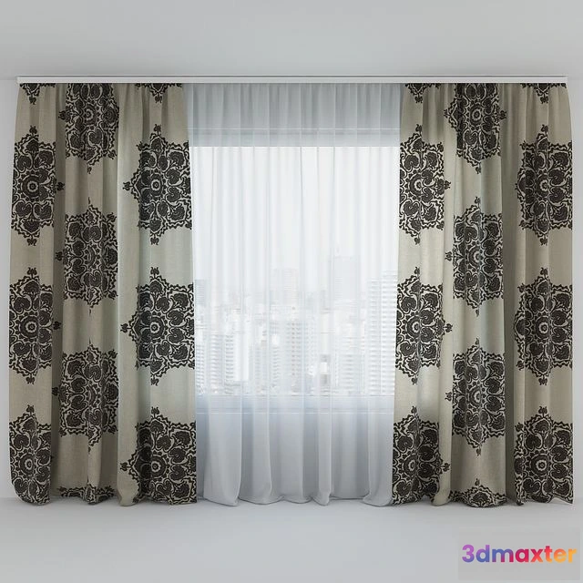 1551029 - Curtains INDIAN LOOP 3D Max
