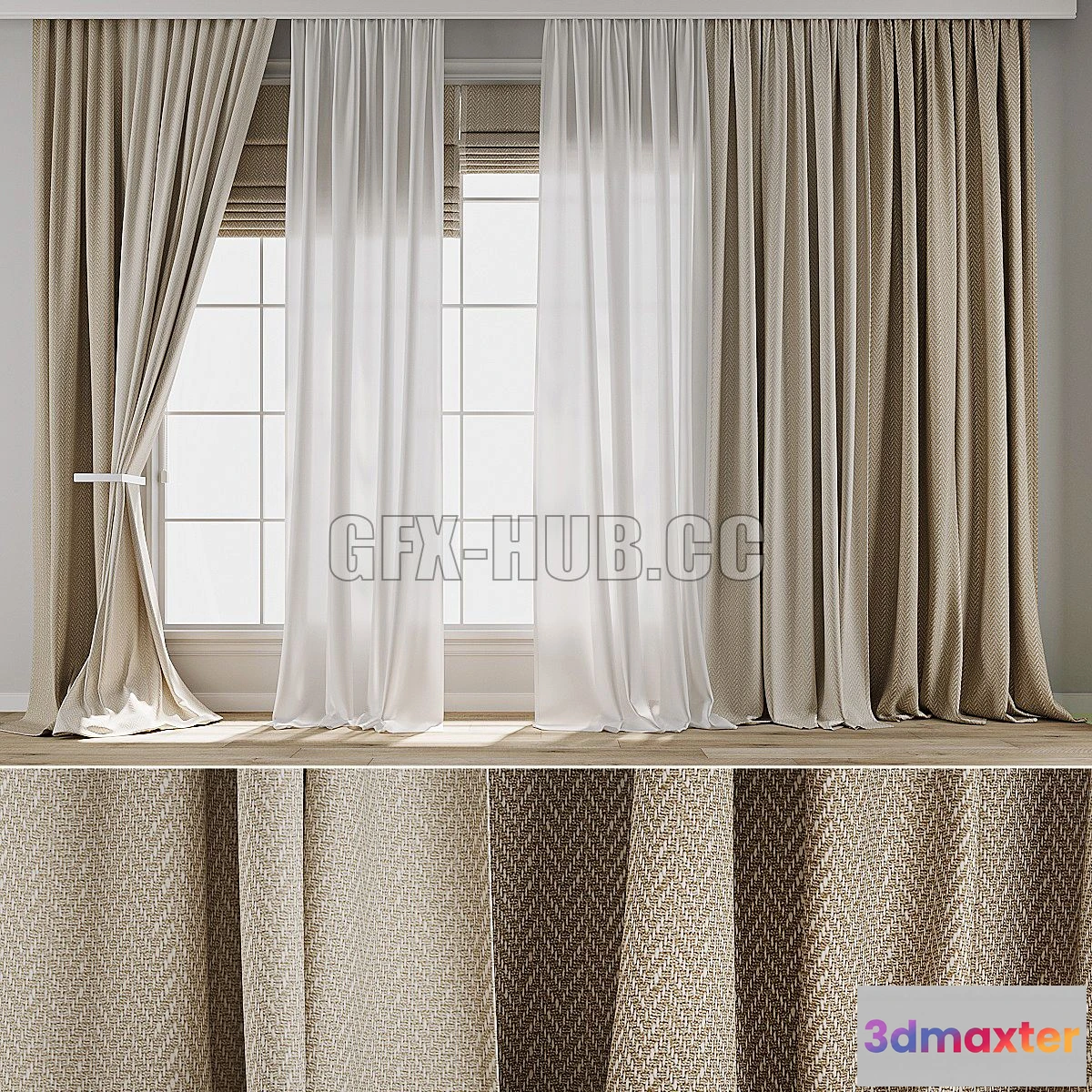 1554873 - Curtain 857 3D Max