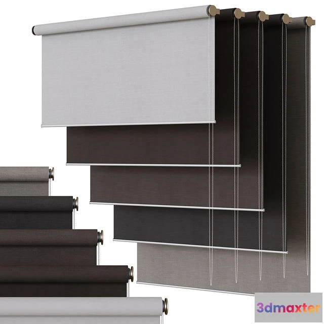 1555647 - Roller blinds set №7 3D Max