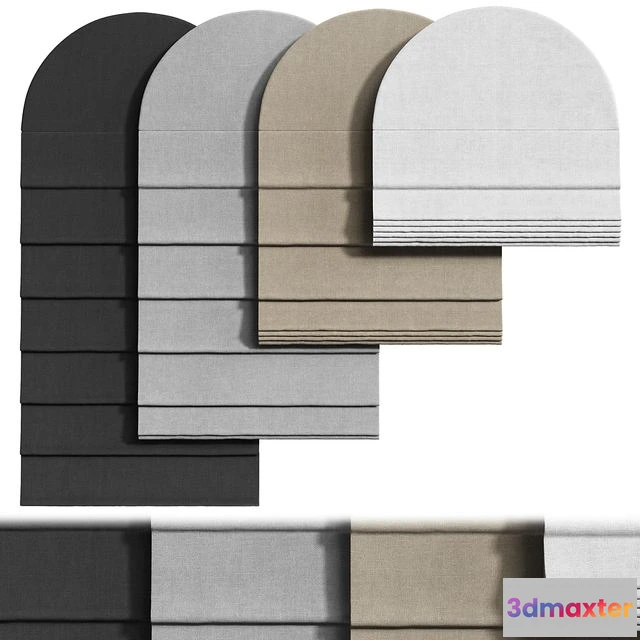 1555651 - Roman blind for an arched window 3D Max