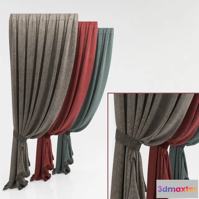 1558201 - Decorated curtains 3D Max