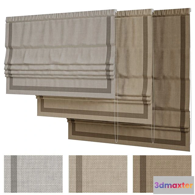 1562205 - Linen Roman blind 3D Max