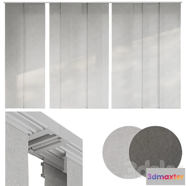 1567544 - Panel Japanese curtains 3D Max