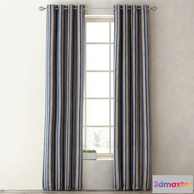 1567562 - RH TAILORED STRIPE DRAPERY PANEL 3D Max