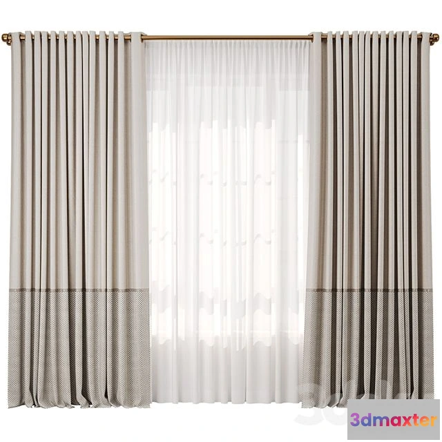 1568308 - Curtain 22 curtains with eyelets 3D Max