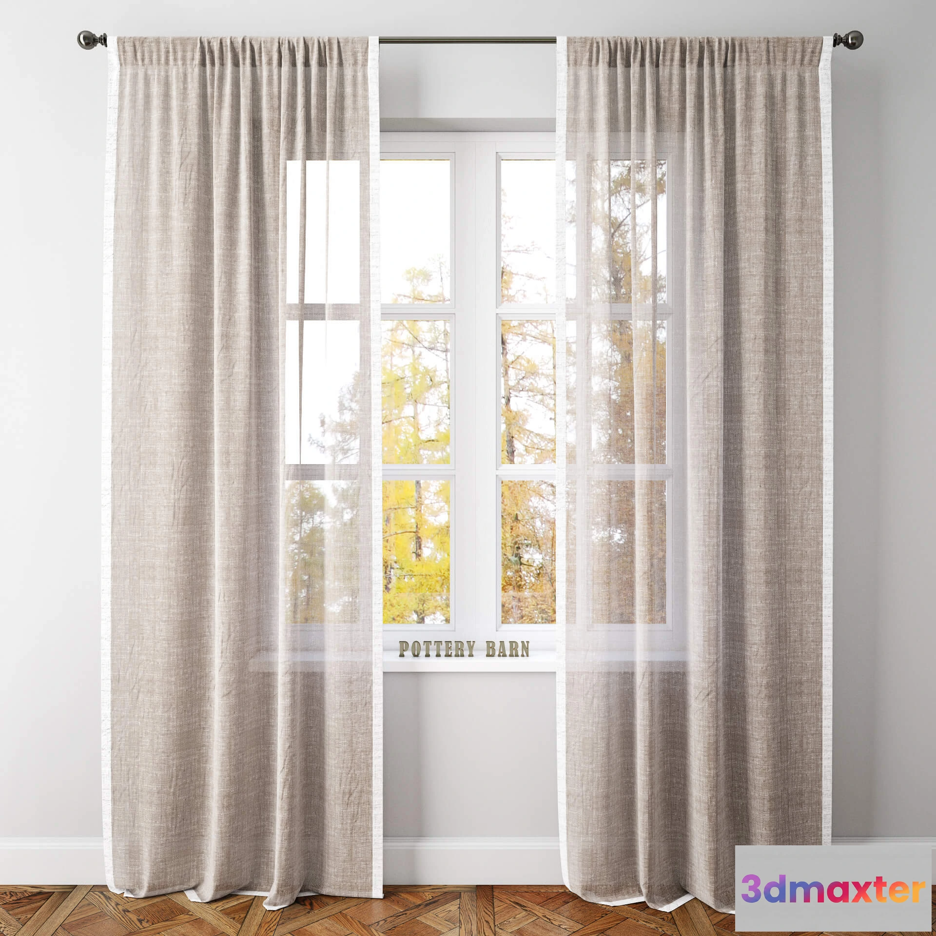 1595202 - decoration - Curtain Pottery Barn 08 3D Max