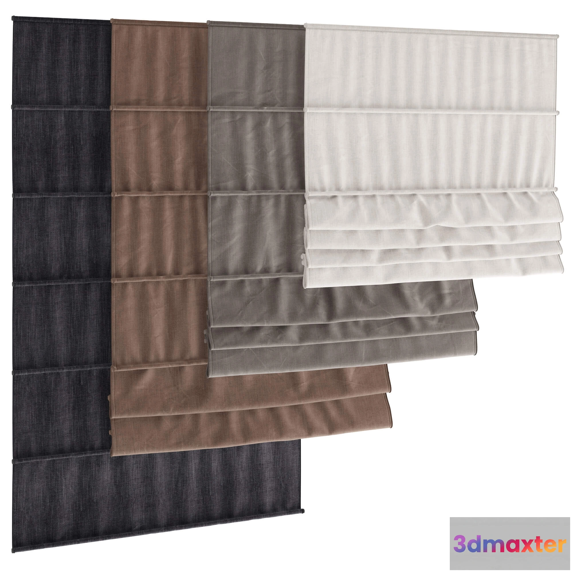 1595316 - decoration - Roman blinds 07 3D Max