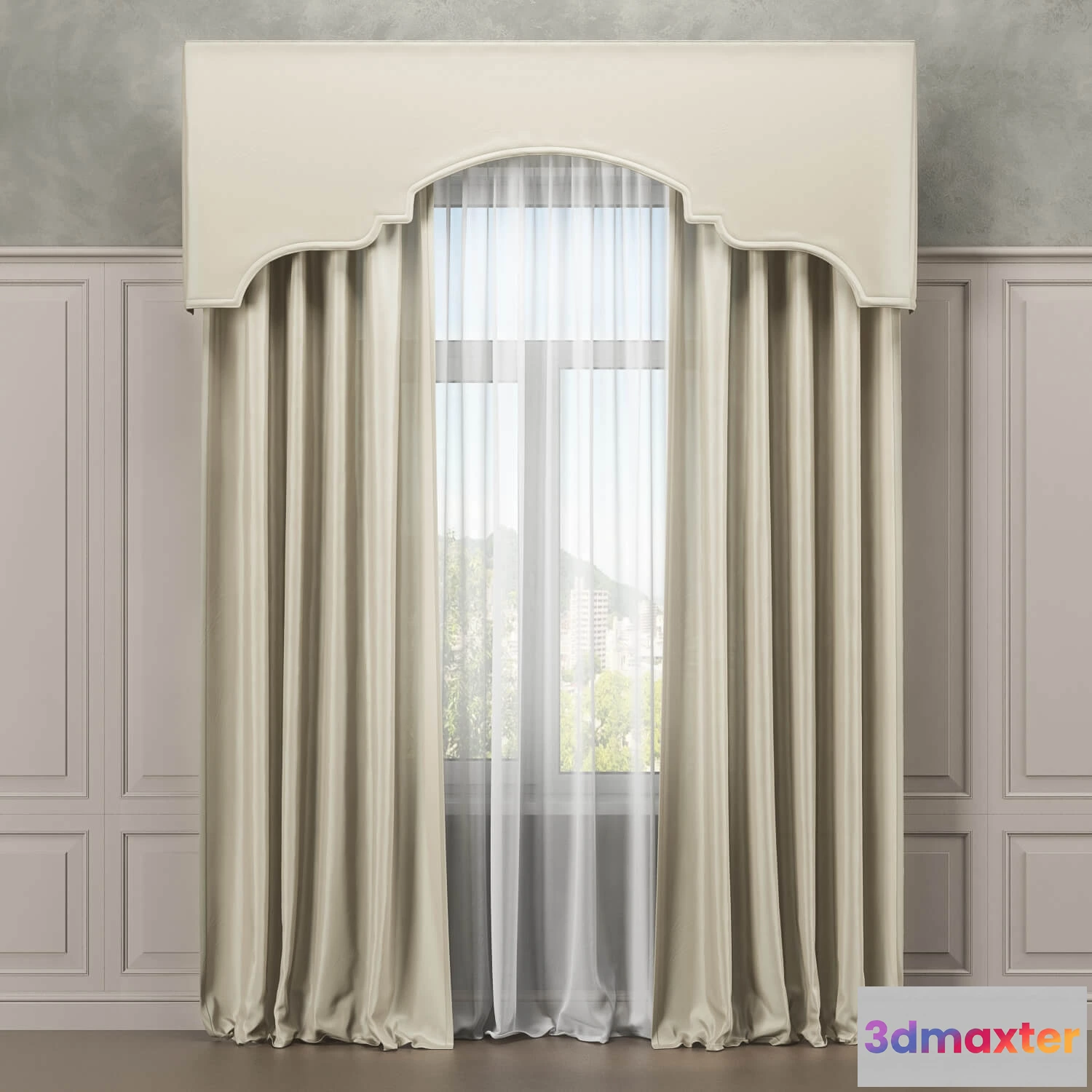 1595372 - decoration - Curtains 001 3 3D Max