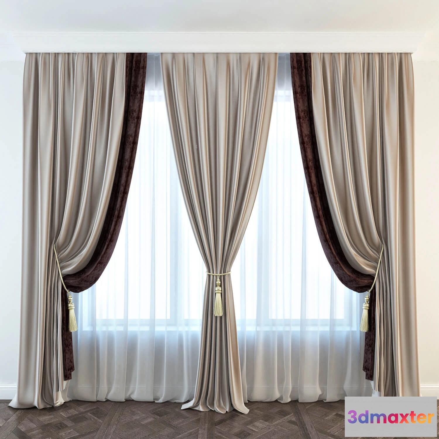 1595446 - decoration - Curtain 102 3D Max