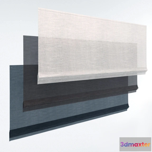 1595452 - decoration - Restoration Hardware flat roman shade 3D Max