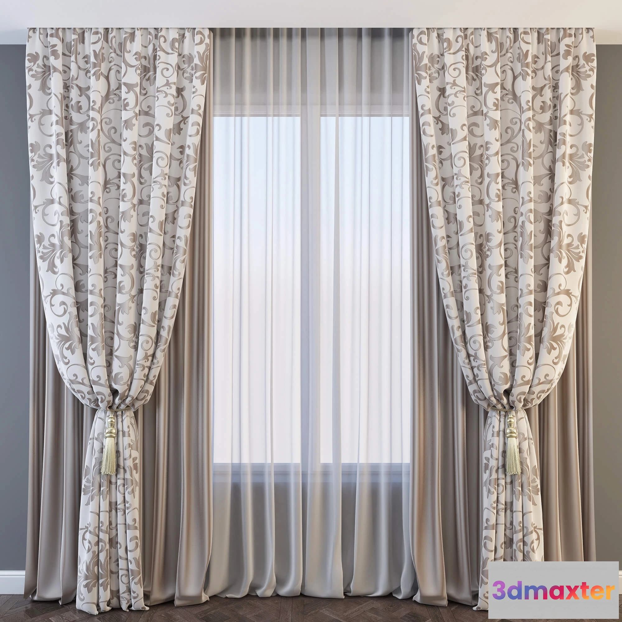 1595542 - decoration - Curtain 199 3D Max
