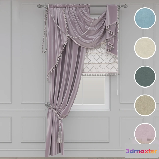 1595718 - decoration - Classic curtain 119 3D Max