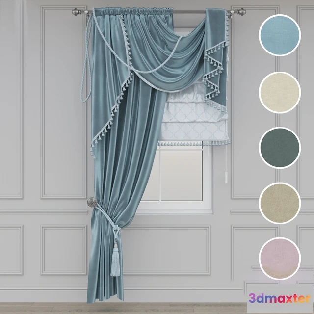 1595730 - decoration - Classic curtain 1.1 3D Max