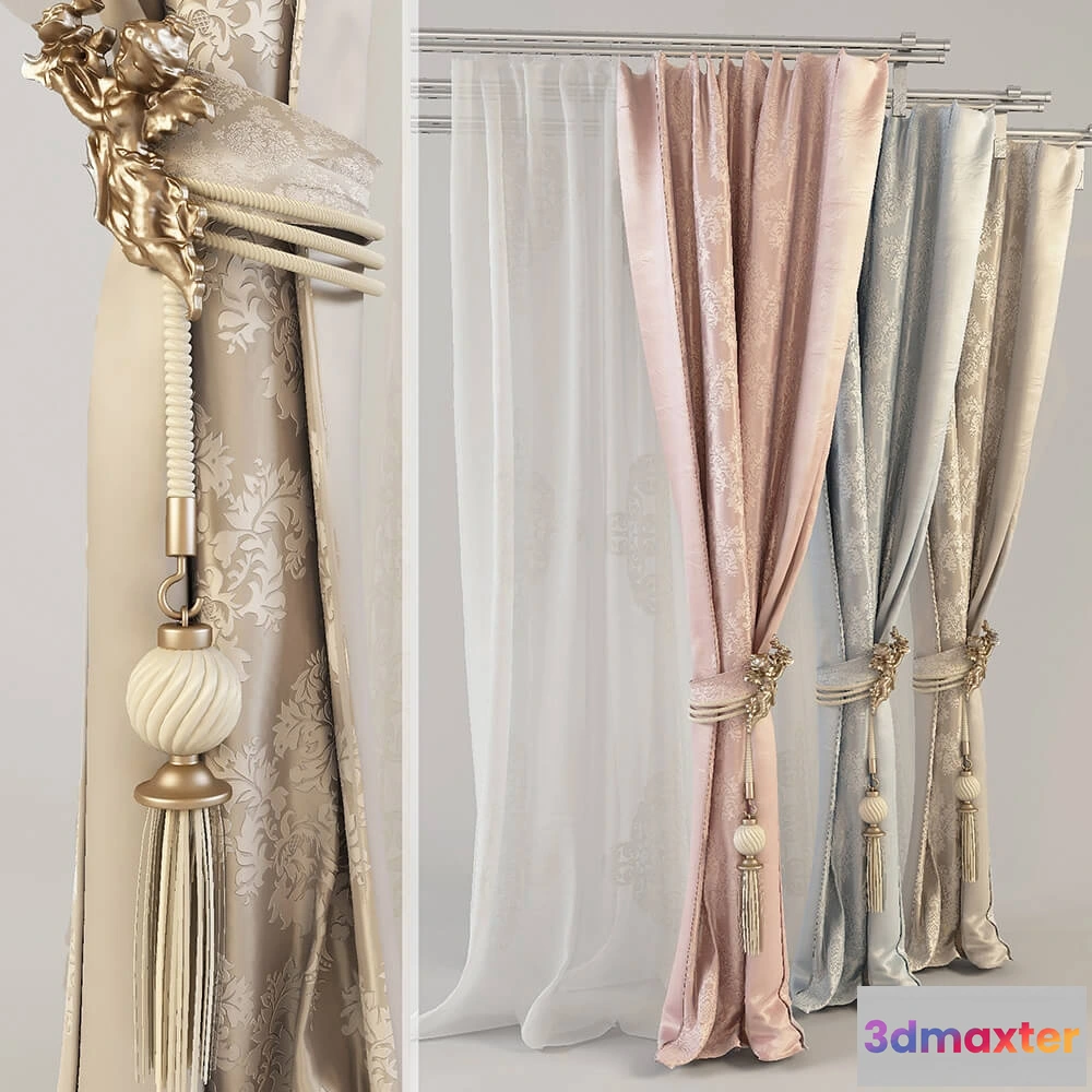 1595736 - decoration - Classic curtain R11 3D Max