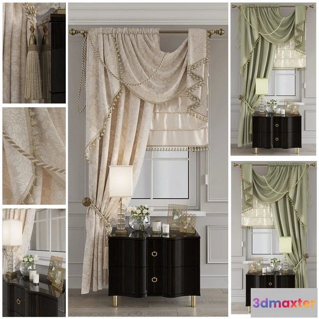 1595776 - decoration - Curtain classic 12 3D Max