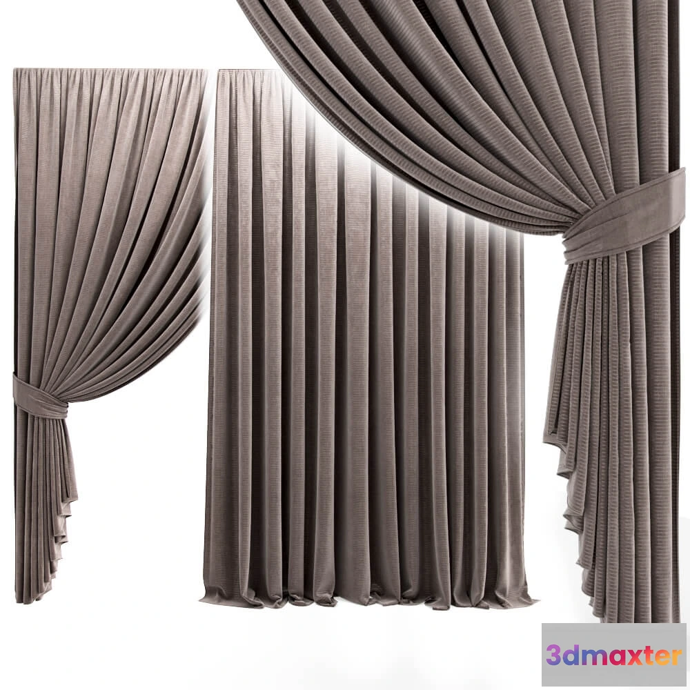 1595782 - decoration - Curtain straight 2 3D Max