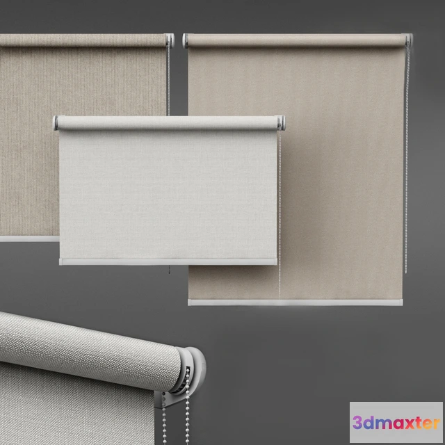 1595822 - decoration - Roller blind set 01 3D Max