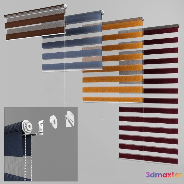 1595856 - decoration - Blinds Day and Night 3D Max