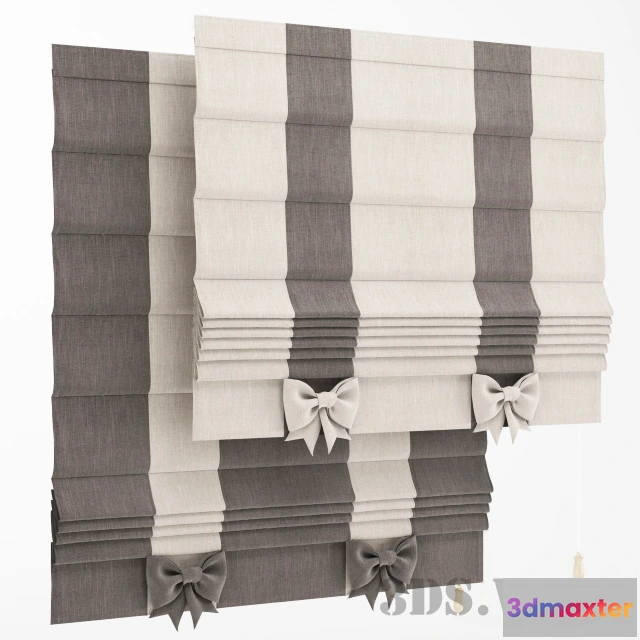 1595910 - decoration - Roman blind with bows 3D Max