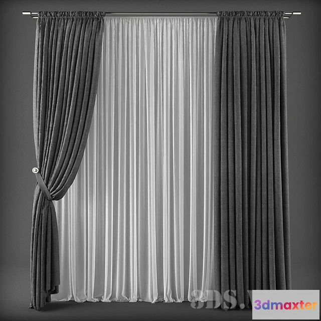 1595926 - decoration - Contemporary curtains 3D Max