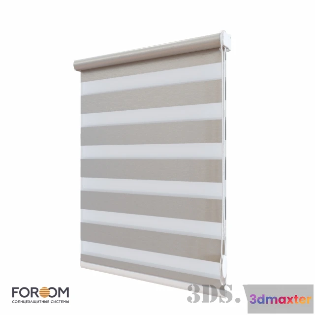 1595942 - decoration - Roller blinds CLIC DUO 3D Max