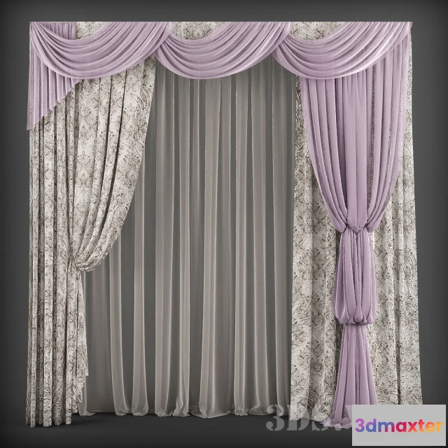 1595952 - decoration - Classic curtains 3D Max