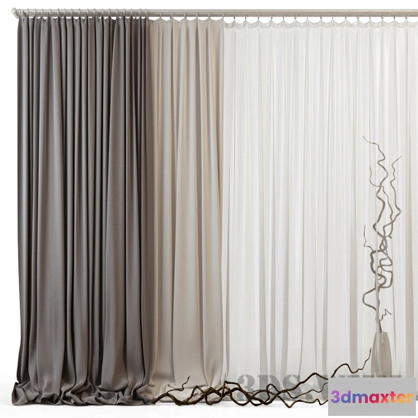 1595962 - decoration - Modern designer curtain 3D Max