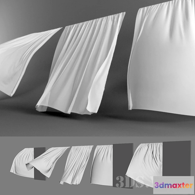 1595988 - decoration - Curtains in the wind 3D Max
