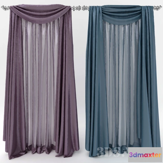 1596036 - decoration - Translucent beautiful curtains 3D Max