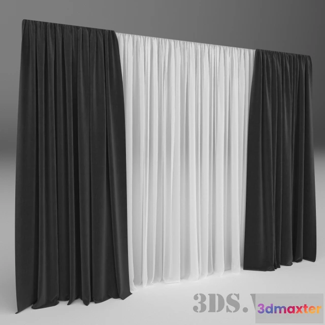 1596082 - decoration - Beautiful cute curtains 3D Max