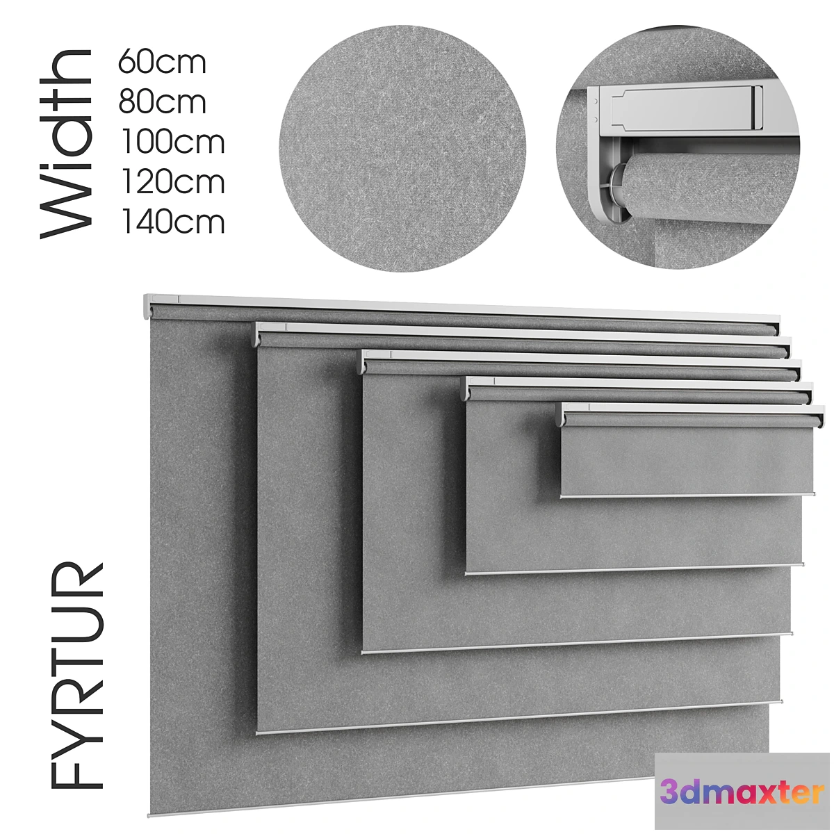 546861 - FYRTUR Ikea block-out roller blind