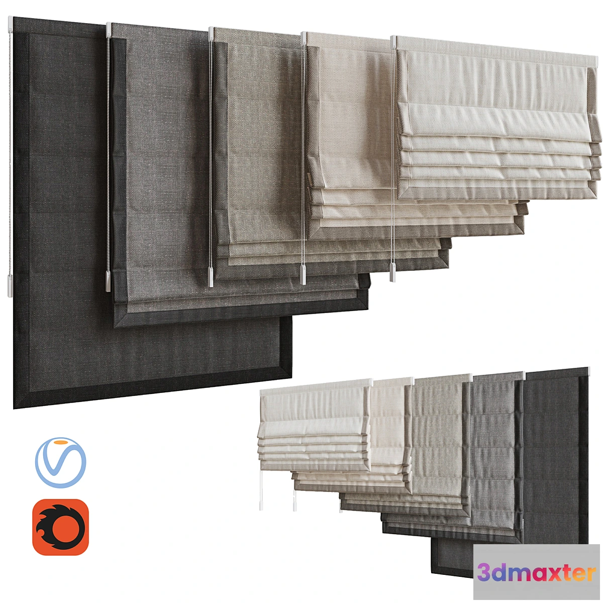 546953 - Set of Roman blinds 7