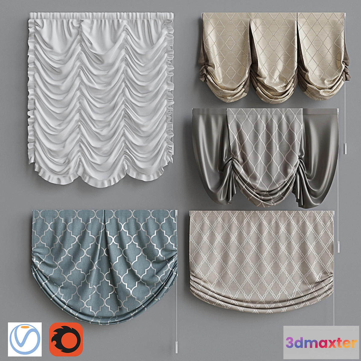 547021 - Set of Roman Curtains 4