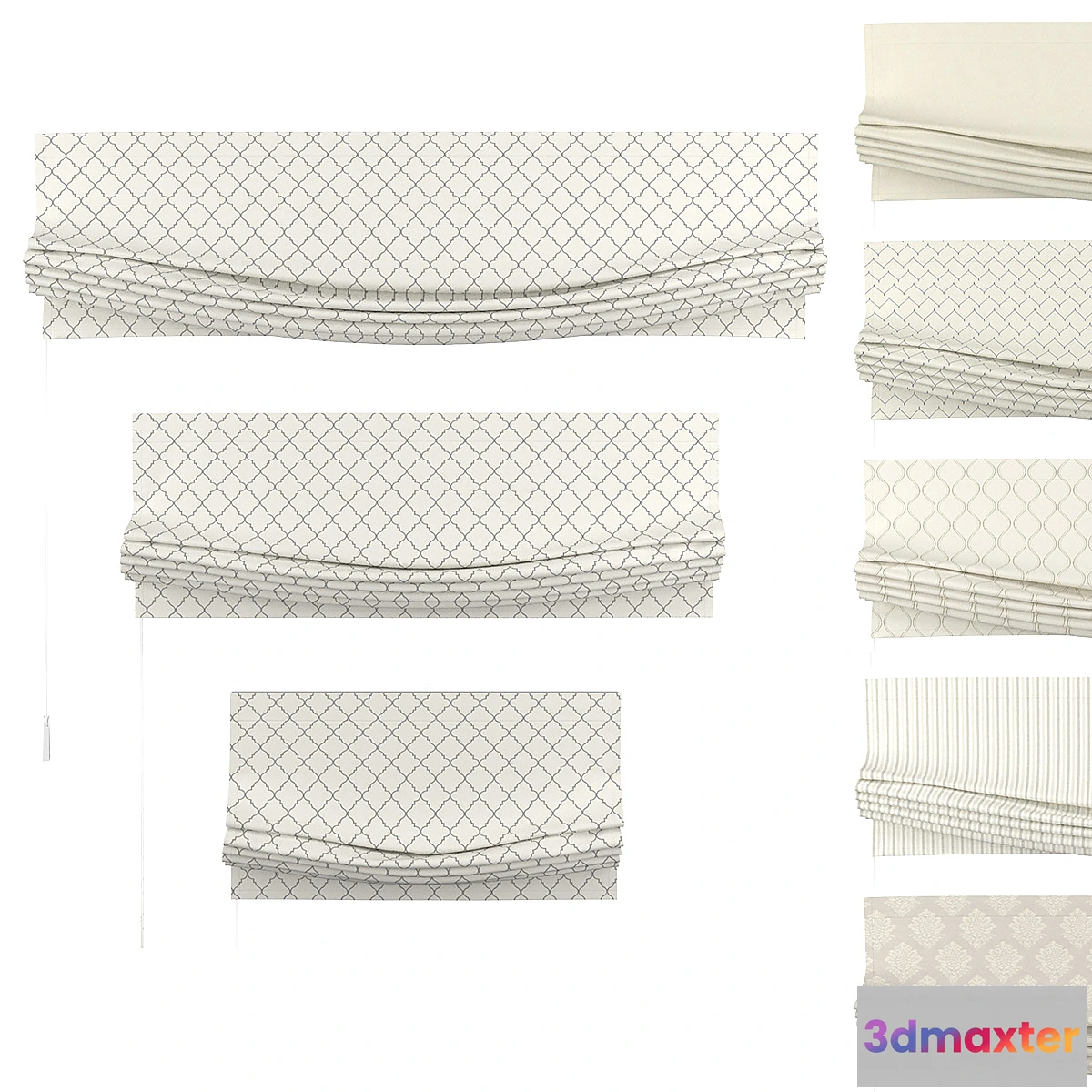 547131 - Set of Roman curtains GULL