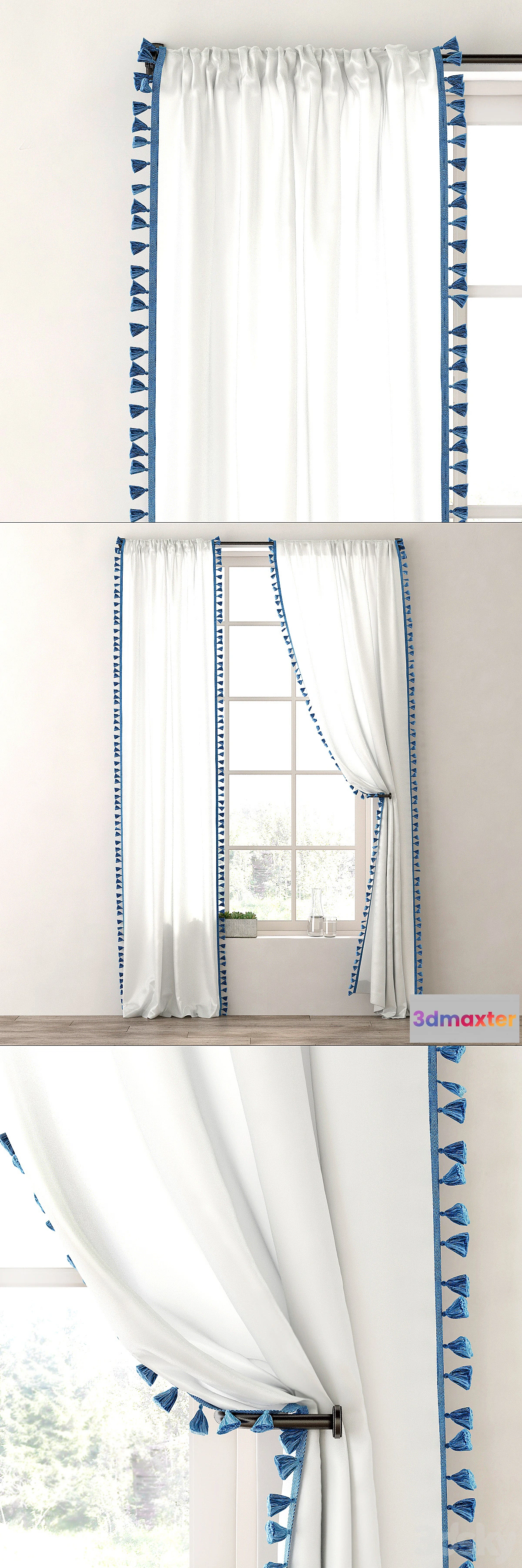 581260 - RH _ TASSEL-TRIMMED VOILE DRAPERY PANEL