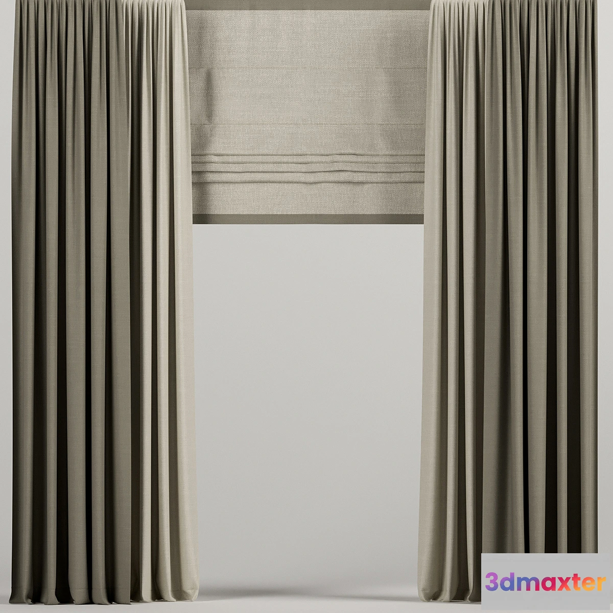 590686 - Brown Roman Curtains.