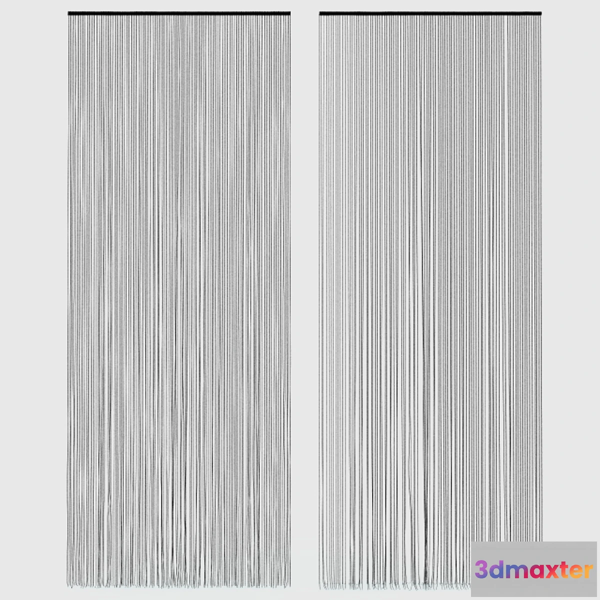 625365 - Curtains of threads. Muslin.