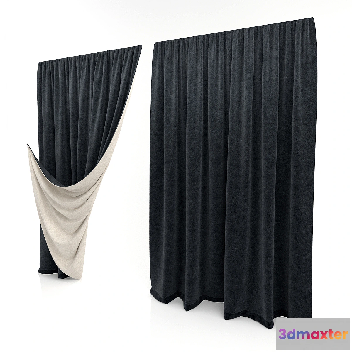 632481 - Curtain with a raised edge