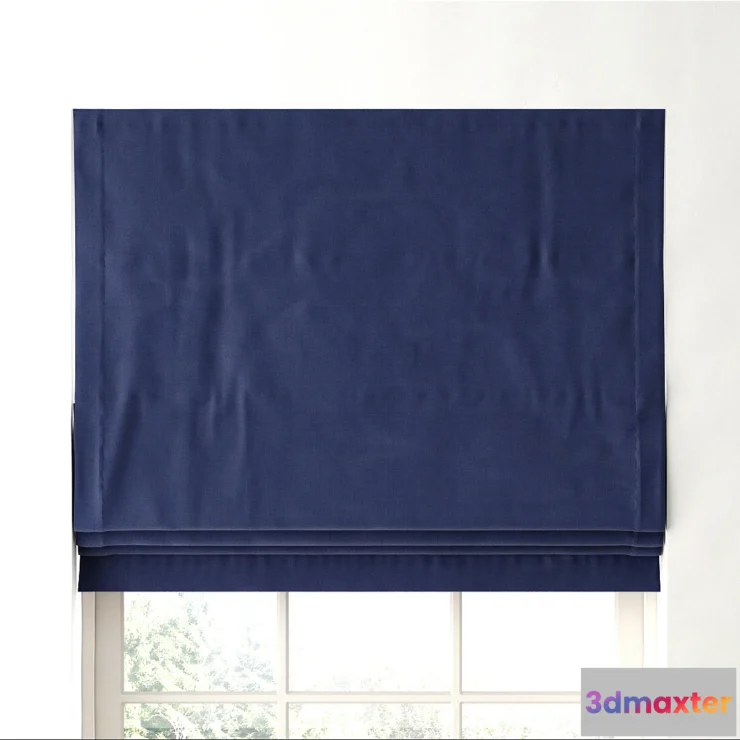 634867 - RH _ COTTON CANVAS CORDLESS ROMAN SHADE