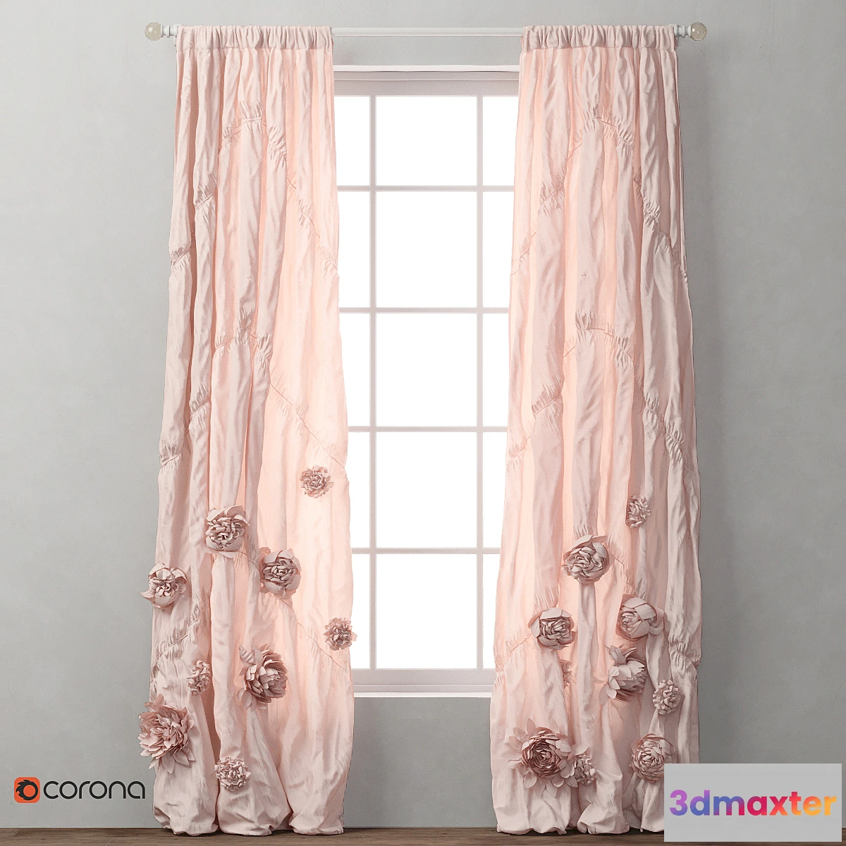 655877 - RH _ WASHED APPLIQUED FLEUR DRAPERY