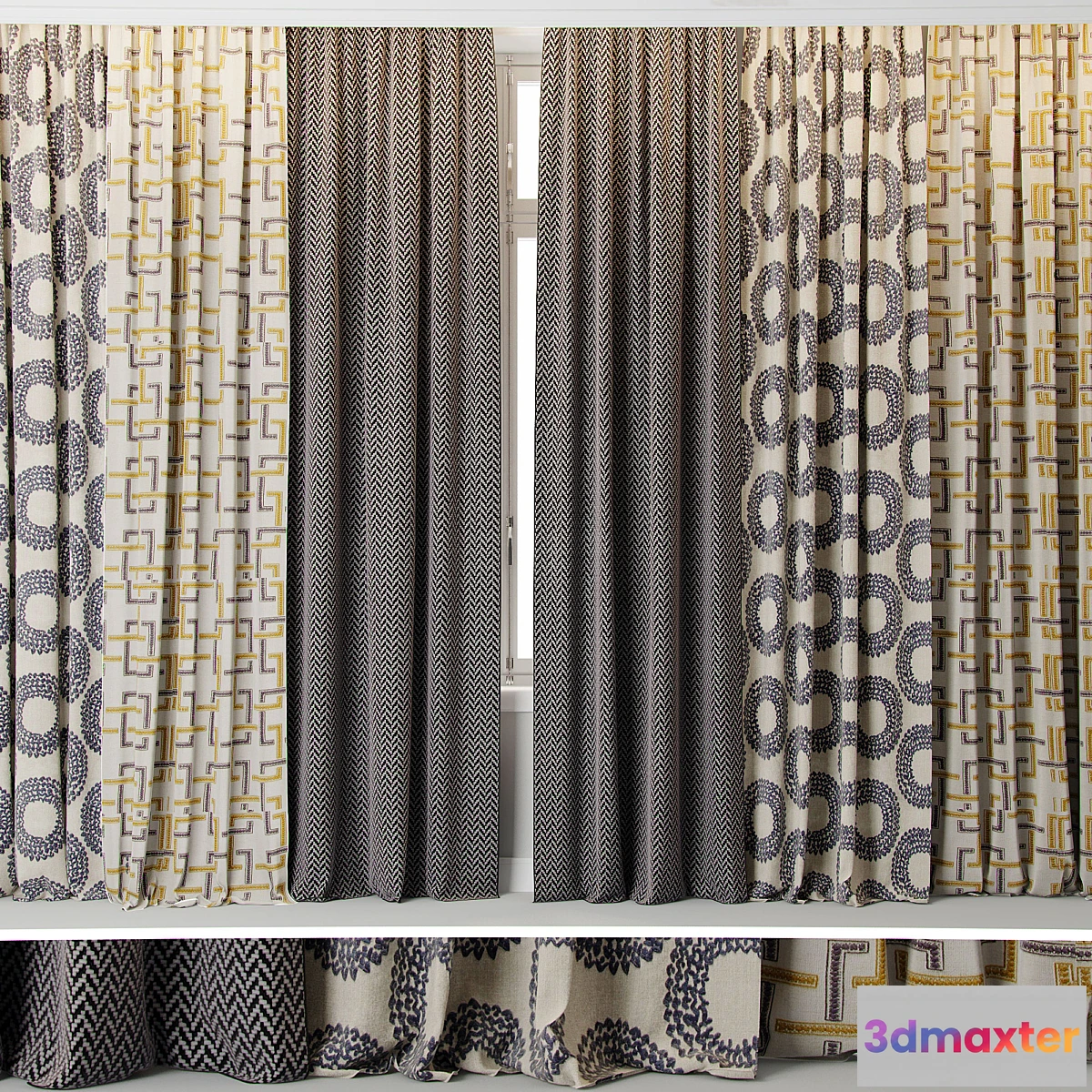 655933 - Curtain with window - 8 BLACKOUT CURTAINS