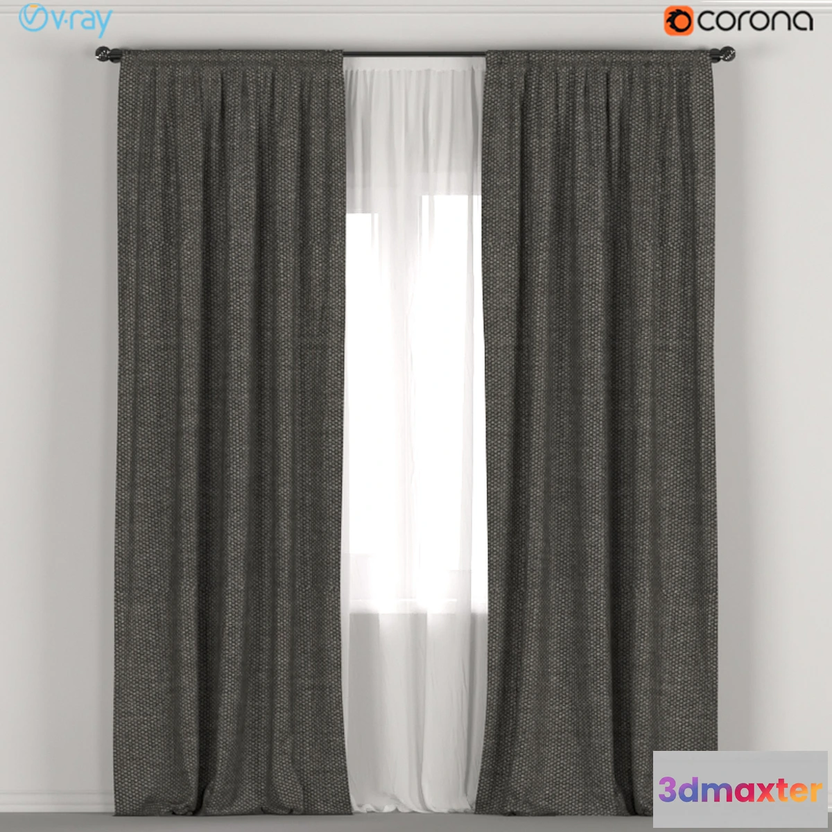 656015 - Dark curtains + tulle.