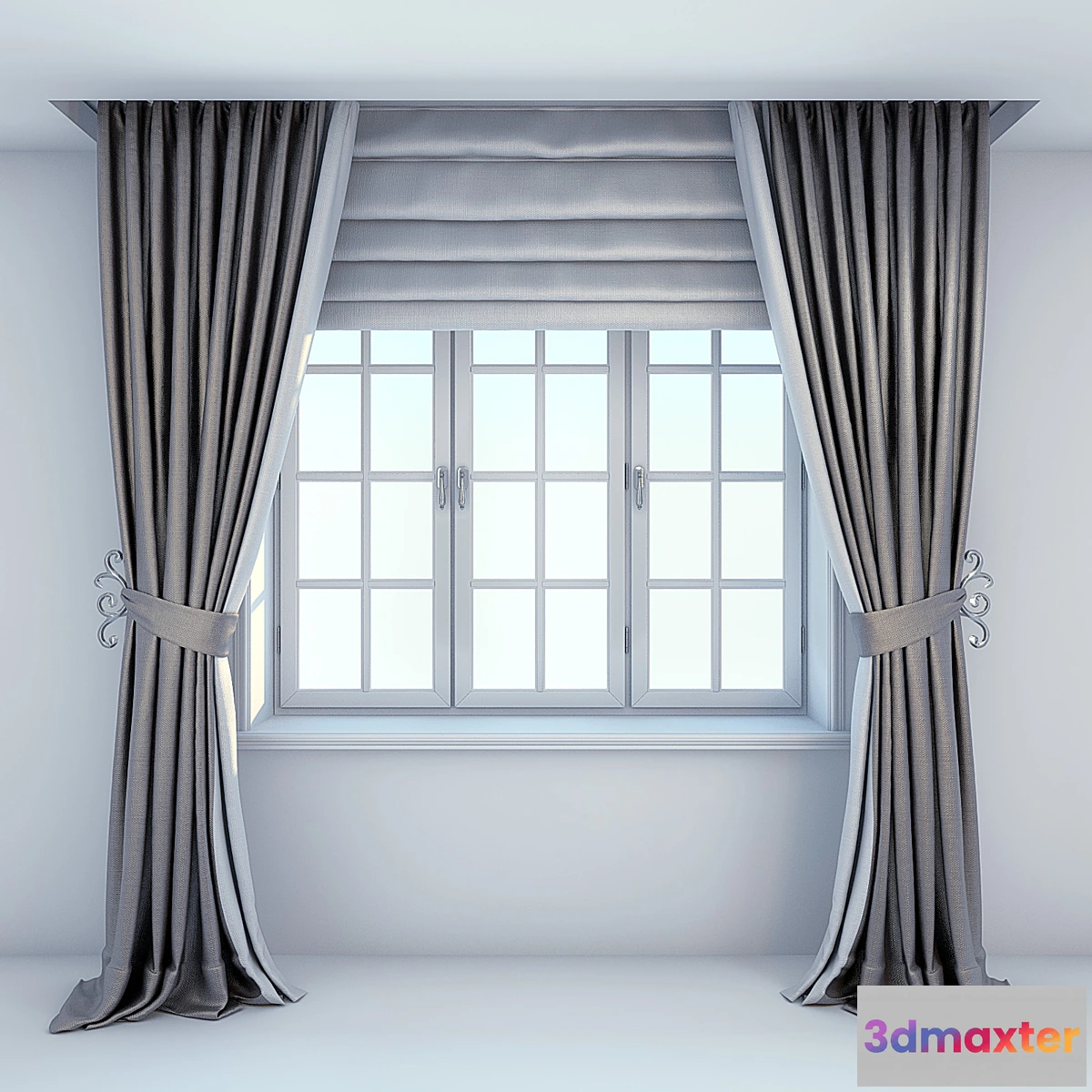 661135 - Window curtains and Roman blinds