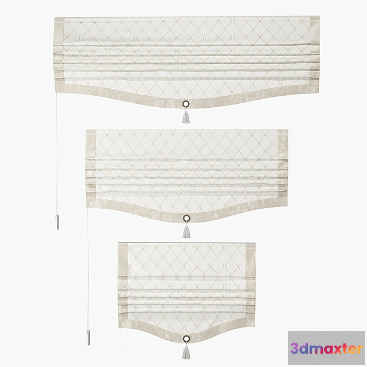 661181 - A set of Roman curtains ARISSA (beige velvet pacific)