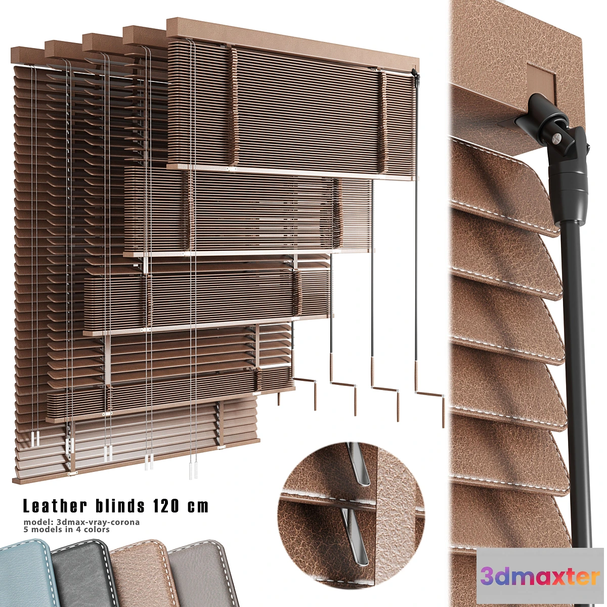 702810 - Leather blinds 120 cm